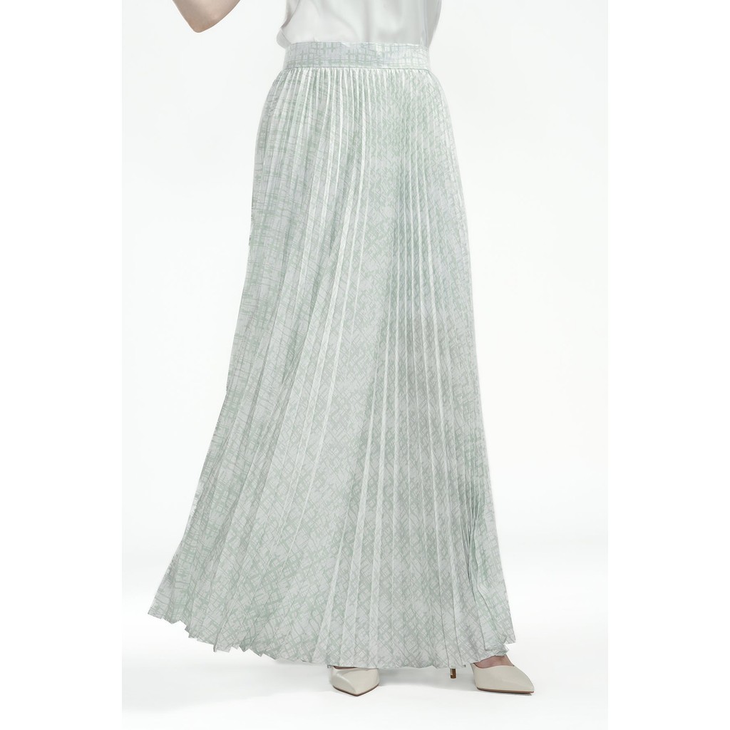 Benang Jarum - Festive Finesse Pleated Skirt - Mint