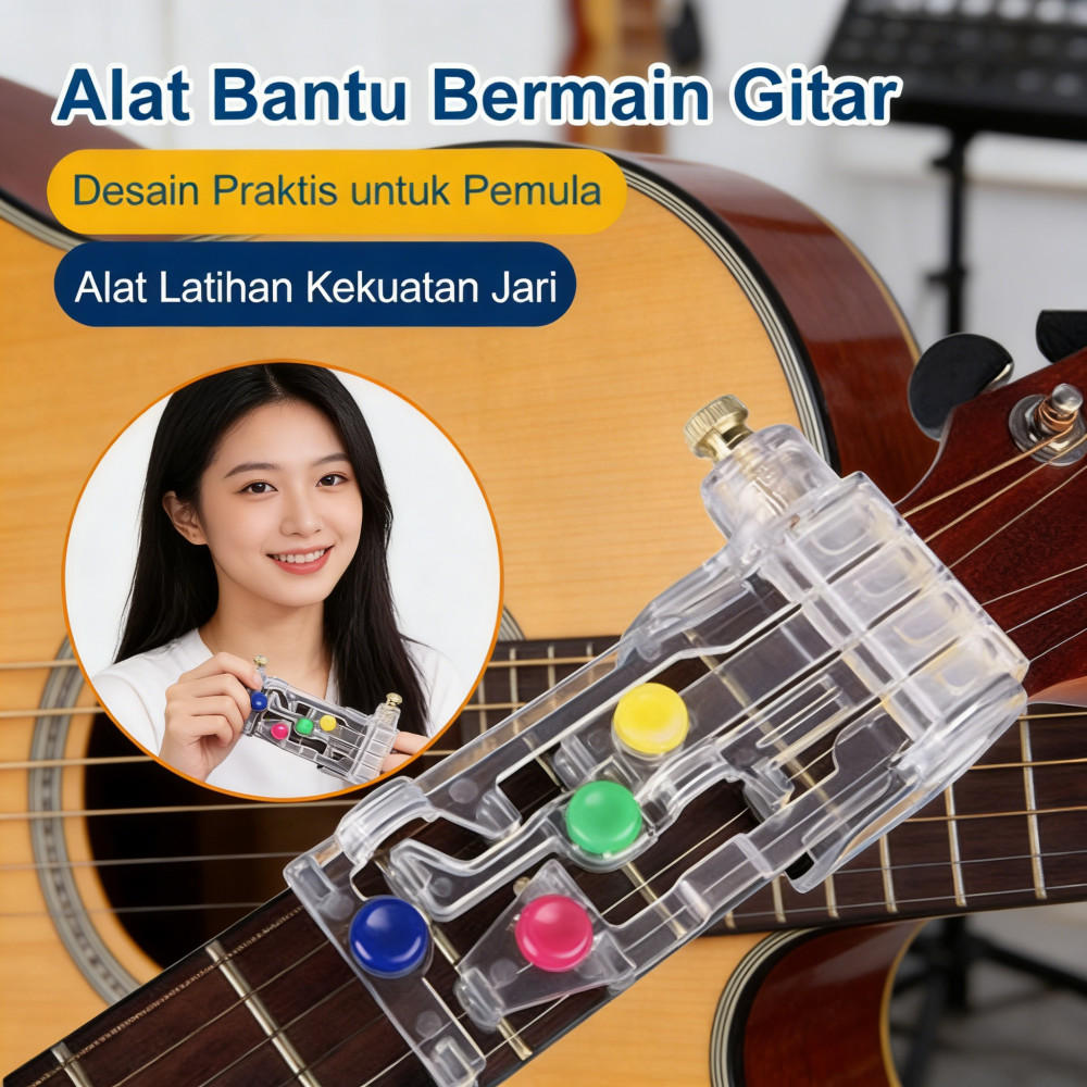 Guitar Learning Assistant Button Aid Chord Buddy Anti Pain Tombol Gitar Alat Bantu Pengajaran