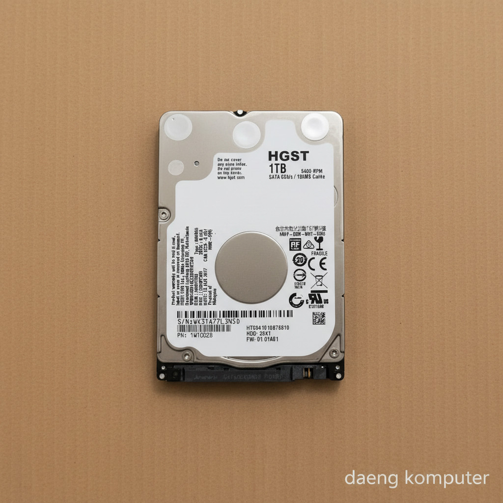 Hardisk Internal Laptop HDD 1TB HGST 2.5 Inch Slim SATA 6Gb/s 5400RPM - Hard Drive Internal Notebook