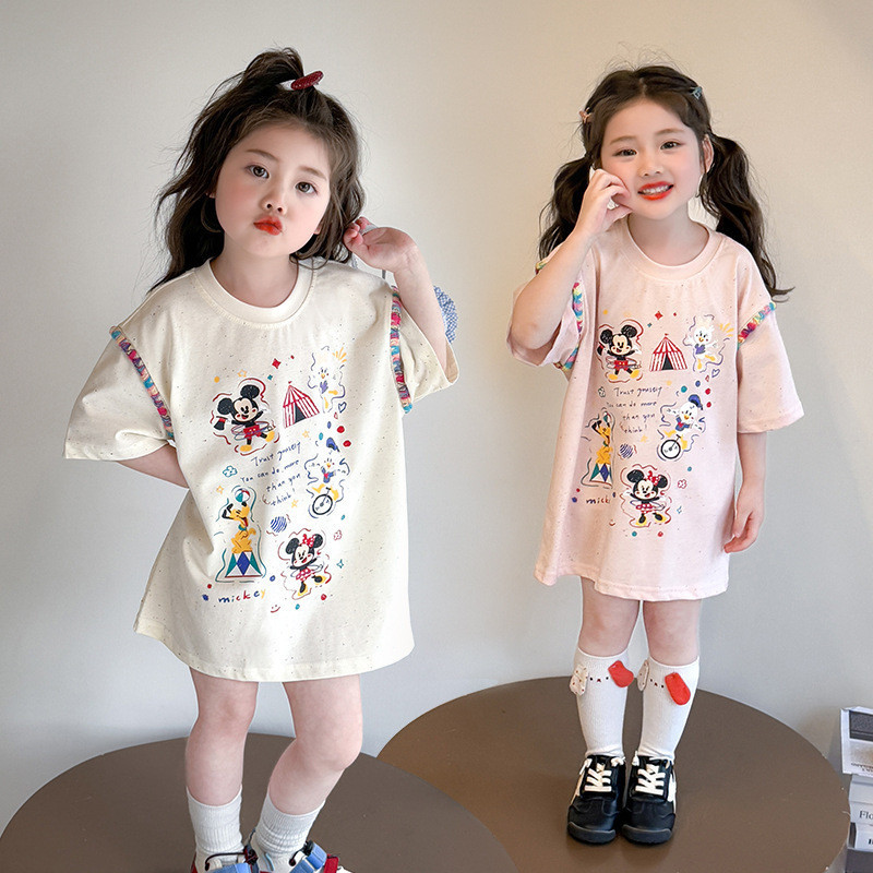 BAJU ANAK PEREMPUAN DRESS ATASAN LENGAN PENDEK NICEDAY MICKEY BOHEMIAN
