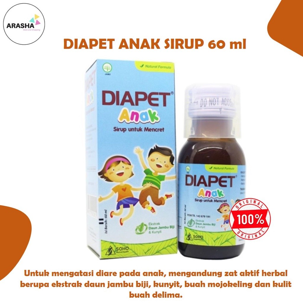 DIAPET ANAK SIRUP 60 ML Obat Diare Pada Anak/Obat Mencret Anak