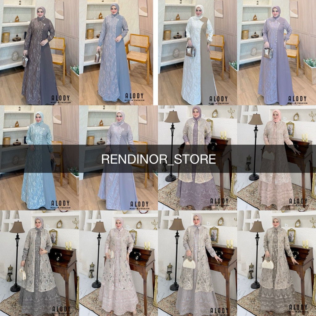 ALMERA DAN SHAKIRA GAMIS DRESS BY ALODY READY SIAP KIRIM