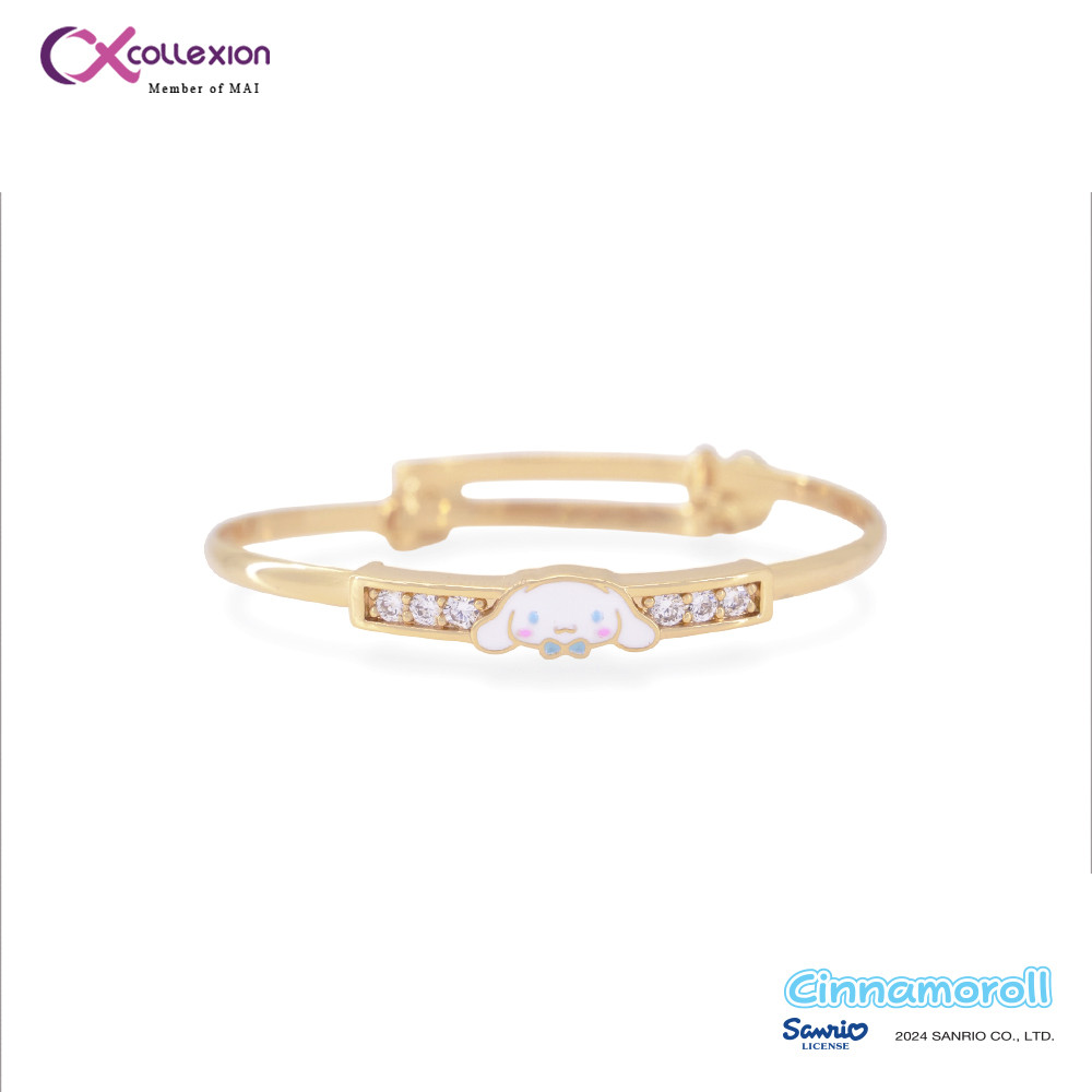 Gelang Kaku Anak Lapis Emas Collexion Dreamy Cinnamoroll Cloud Tie Gold Plated Bangle Gold  08312500