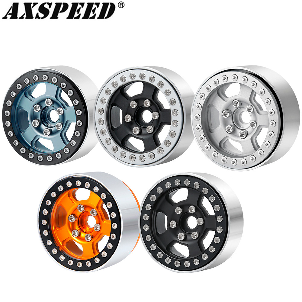 AXSPEED 1.9inch Beadlock Wheel Rim Hub for 1/10 RC Crawler Car Axial SCX10 CC01 F350 D90 90034 TRX4 