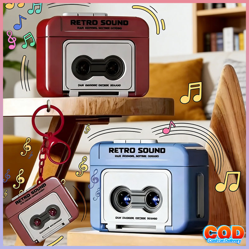 Mini Perekam Suara Gantungan Kunci / Perekam Suara Vintage Mainan Musik Untuk Anak-anak
