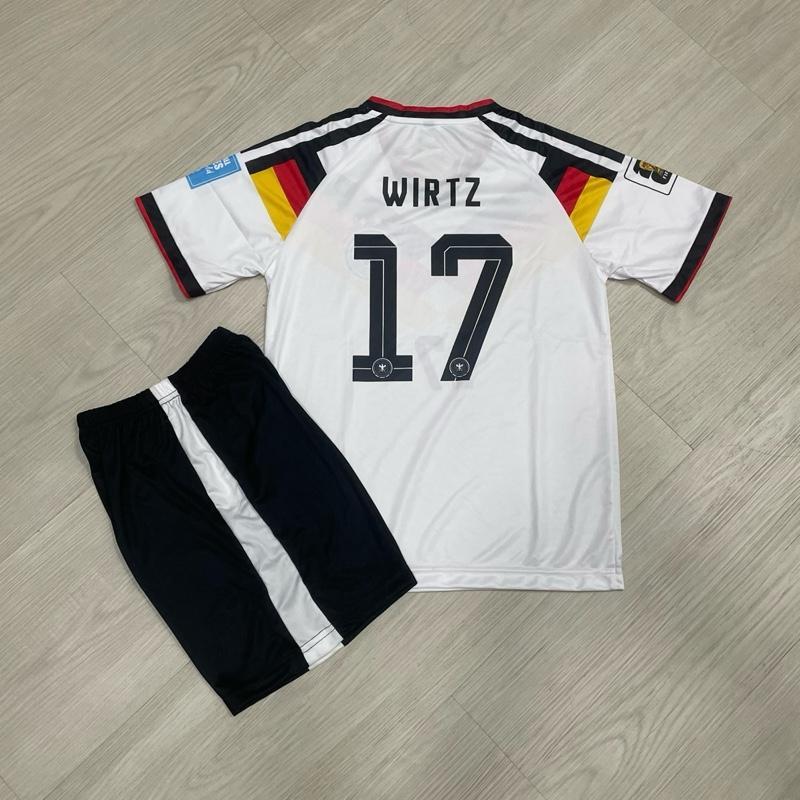 Setelan Bola Anak Jersey Bola Anak Florian Wirtz 17 Tim Panser Setelan Sepak Bola Sepakbola Futsal A