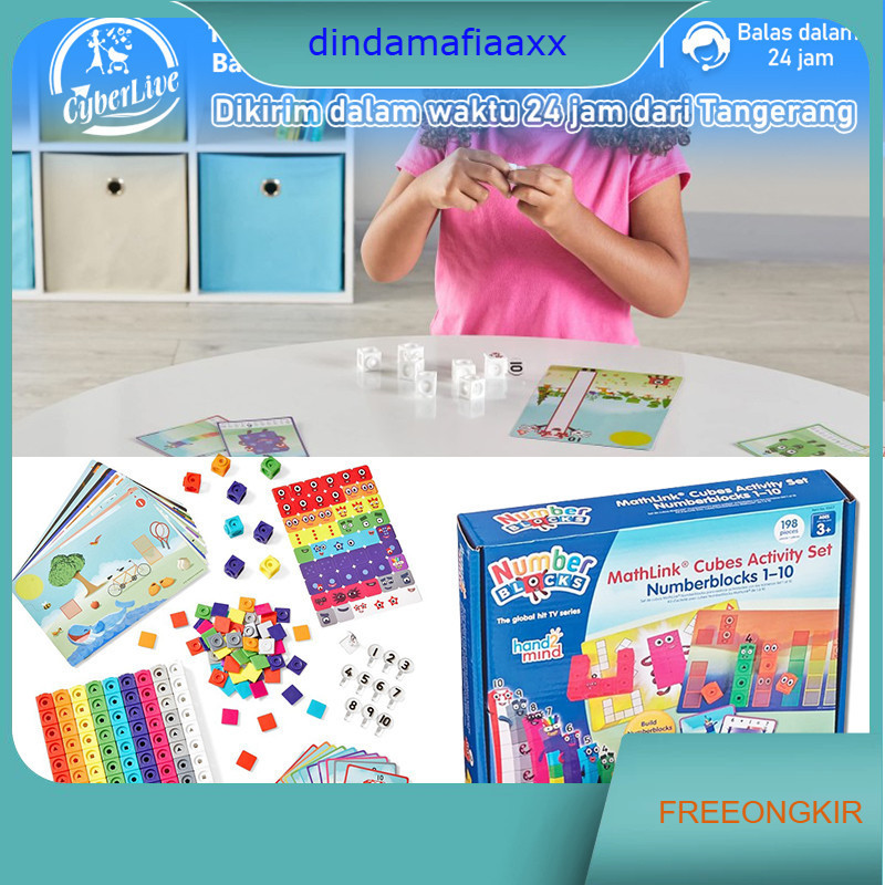 Numberblocks MathLink Cubes Set Aktivitas Matematika 1-10 Untuk Anak PAUD