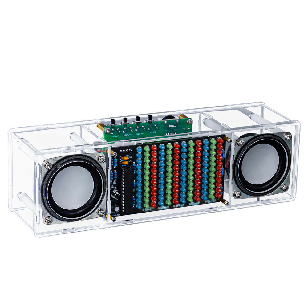 Y Bluetooth Speaker Kit Electronic LED Music Spectrum MH-M18 Dual annel Soldering Practice 3W Speake
