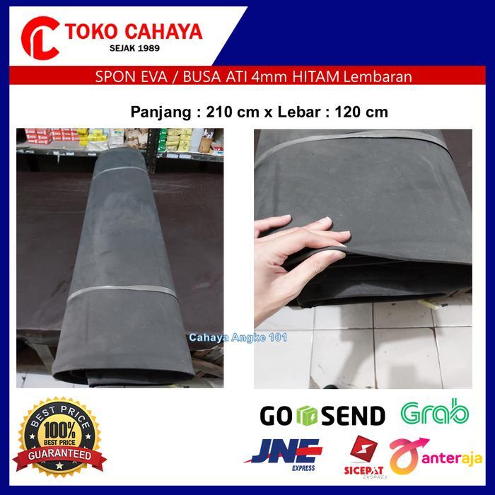 Spon Eva Sponge Busa Ati Spon Karet 4mm Hitam 120 x 210 cm Lembaran
