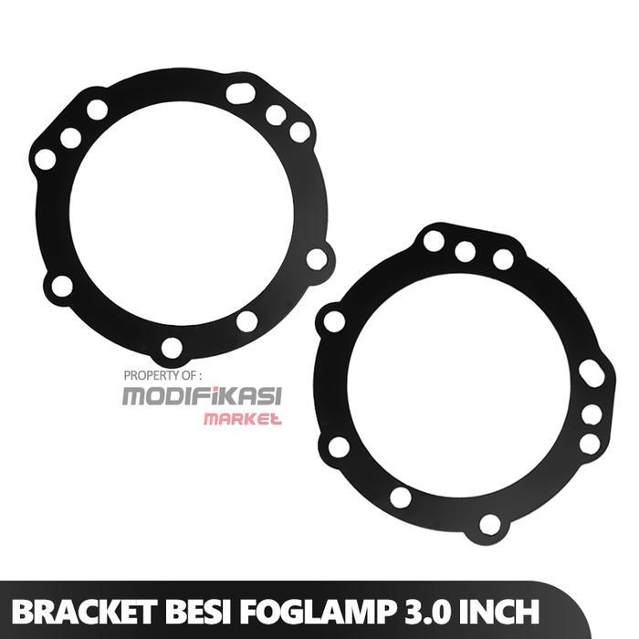Adaptor Bracket Besi Foglamp BILED 3inch Universal untuk Foglamp AVANZA XENIA AGYA AYLA SIGRA TERIOS
