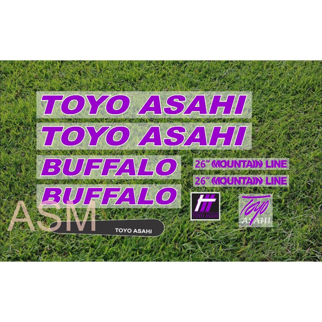 DECAL STIKER SEPEDA TOYO ASAHI BUFFALOTRANSPARAN