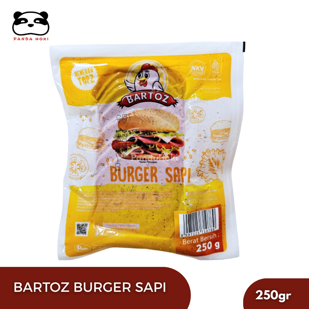Bartoz Beef Slice Burger / Burger Sapi Slice / Iris 250gr