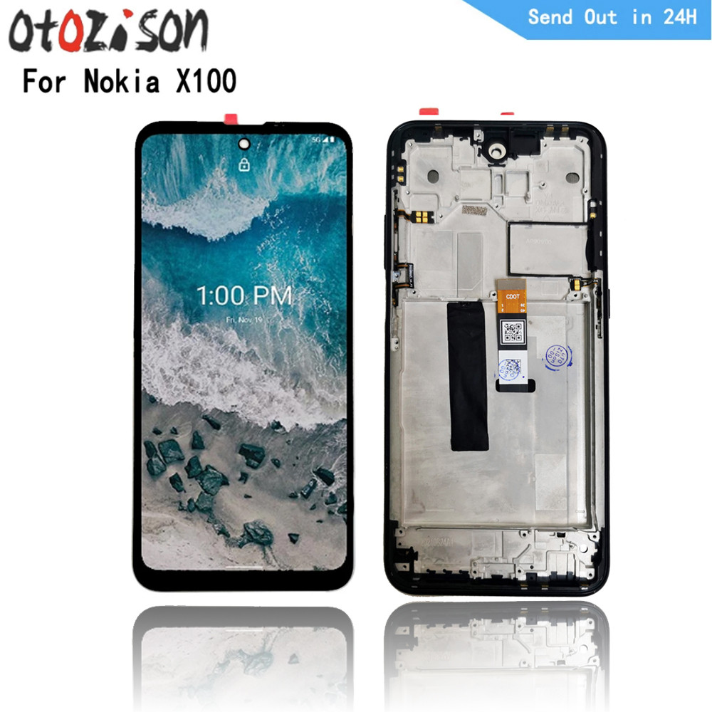 6.67" IPS Display For Nokia X100 LCD Screen Tou Panel Digitizer WIth Frame Assembly For Nokia X100