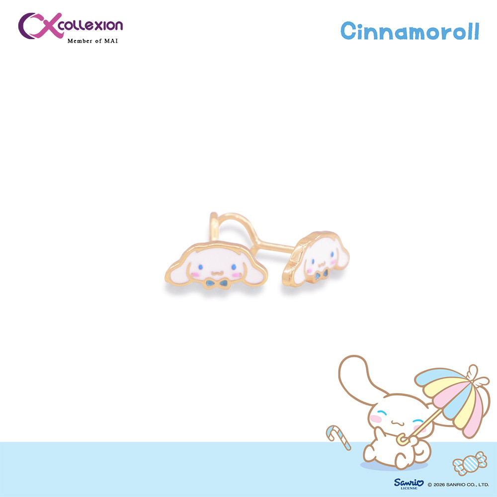 Anting Tusuk Anak Lapis Emas Collexion Dreamy Cinnamoroll Ear Stud Gold Plated Earstud Gold 08512500