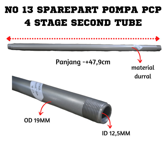 NO 13 SPAREPART POMPA PCP 4 STAGE SECOND TUBE