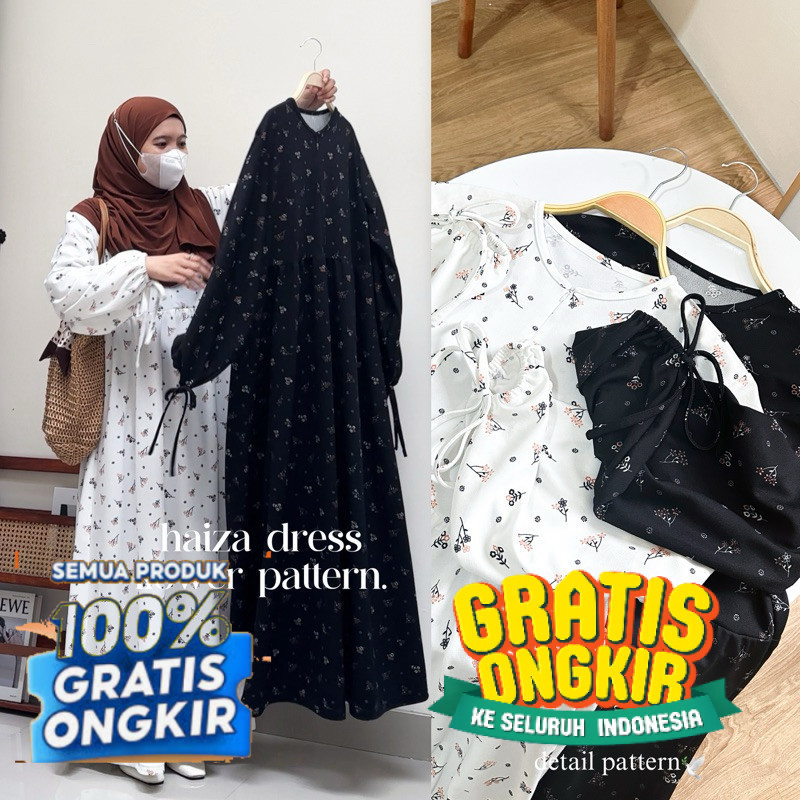 Haiza Daily Dress by Nuradailys Gamis kekinian Bisa COD- pakaian wanita lainnya