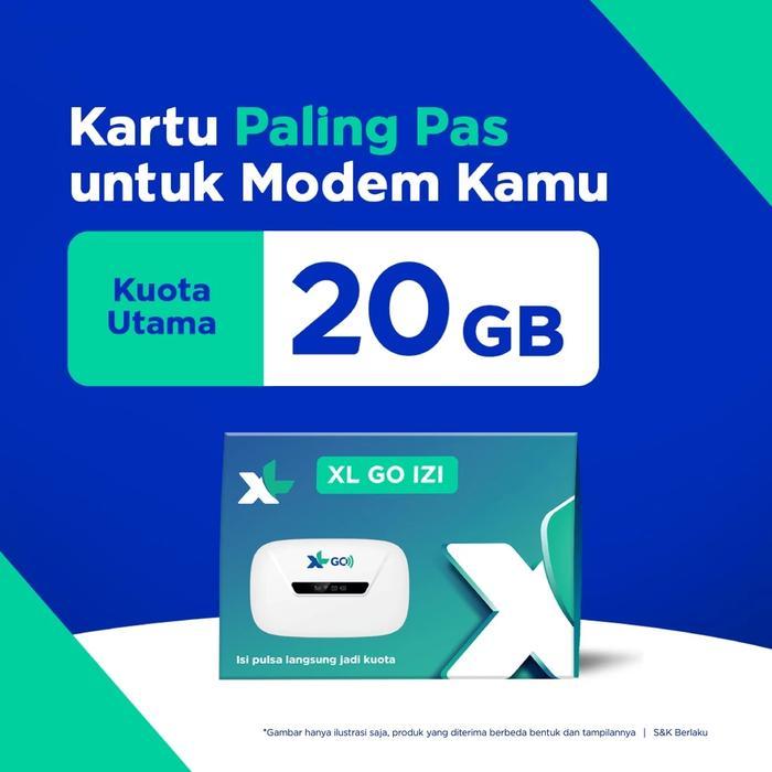 Kartu Perdana XL GO - Khusus Perangkat MiFi (Modem Portable WiFi) - 20GB