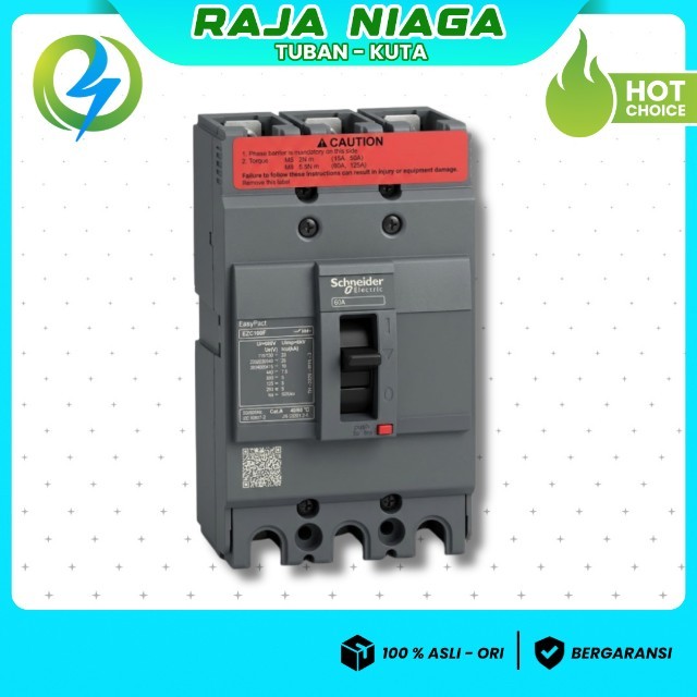 MCCB 3 Phasa 60a Schneider