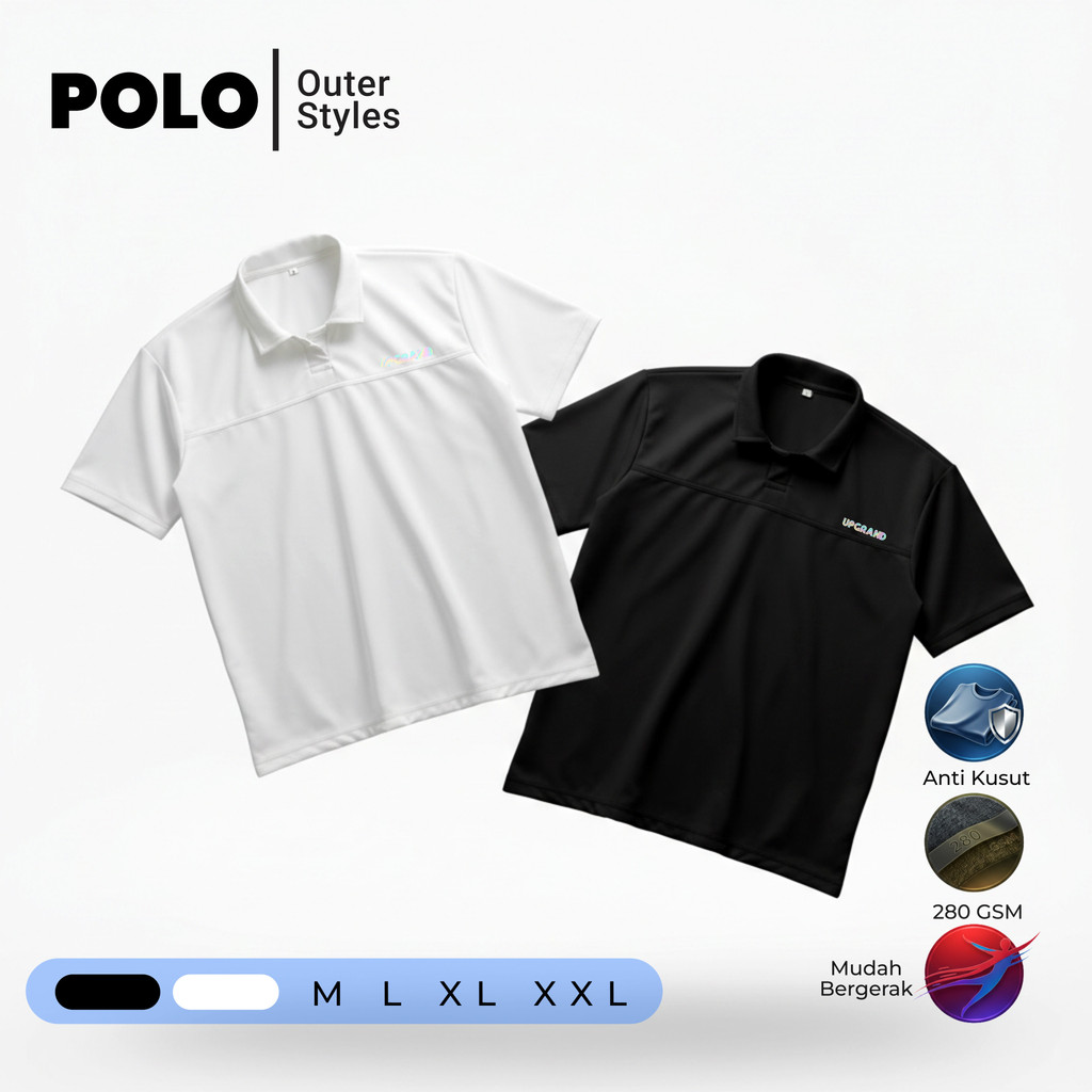 T-Shirt Kaos Polo Premium Pria Wanita Bahan Scuba Adem Ringan Kaos Polo Pecah Pola Terbaru