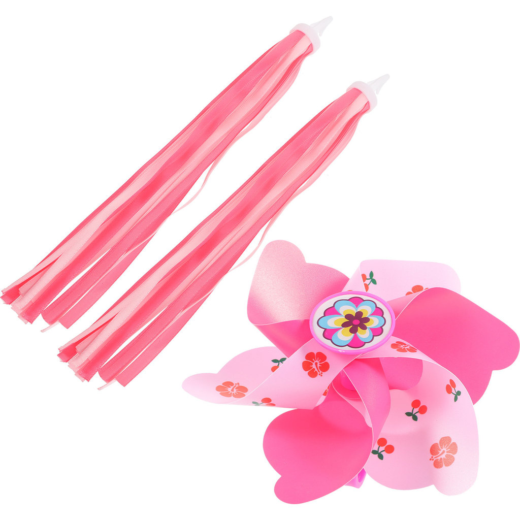 1Set Bike Pinwheel Rotatable Windmill Decoration Simple Colorful Handlebar Flower Ornament for Bicyc