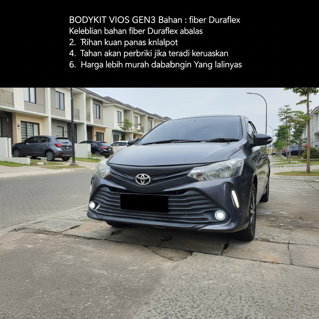 cicilan 0% bodykit vios gen 3 facelift full bamper BODYKIT VIOS 2012-2015