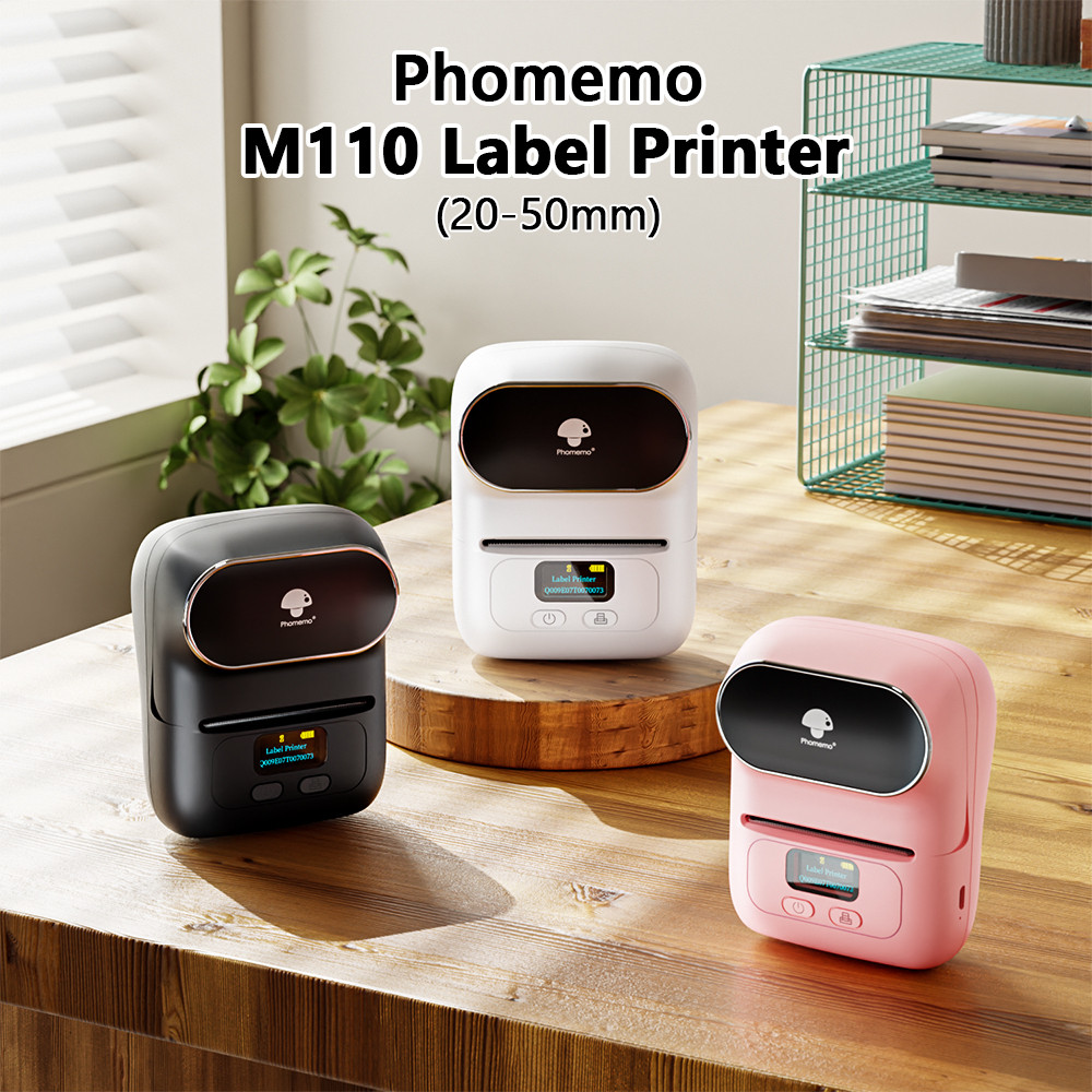 Phomemo M110 Portable Label Printer Mini Thermal Self-Adhesive Sticker Printer Mobile Pocket Tag Pri