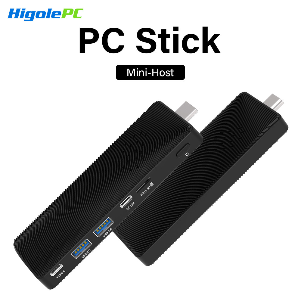 Higole PC Stick Fanless Mini PC Intel J4105 Windows 11 WiFi5 8GB 128/256GB Laptop Desktop PC HDMI 4K