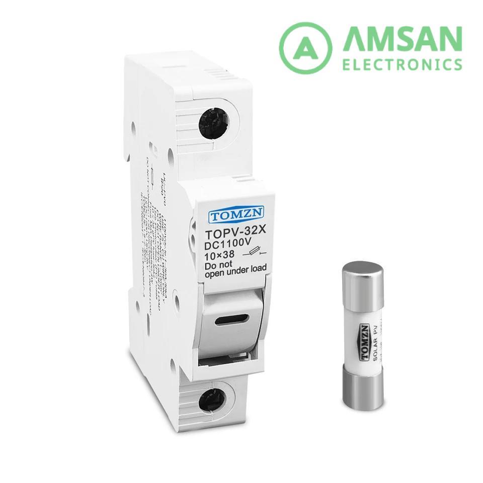 Rosianashoop77 1P Solar Pv Fuse Holders Suitable For 10*38Mm Pv Fuse Fuse Link For Solar System