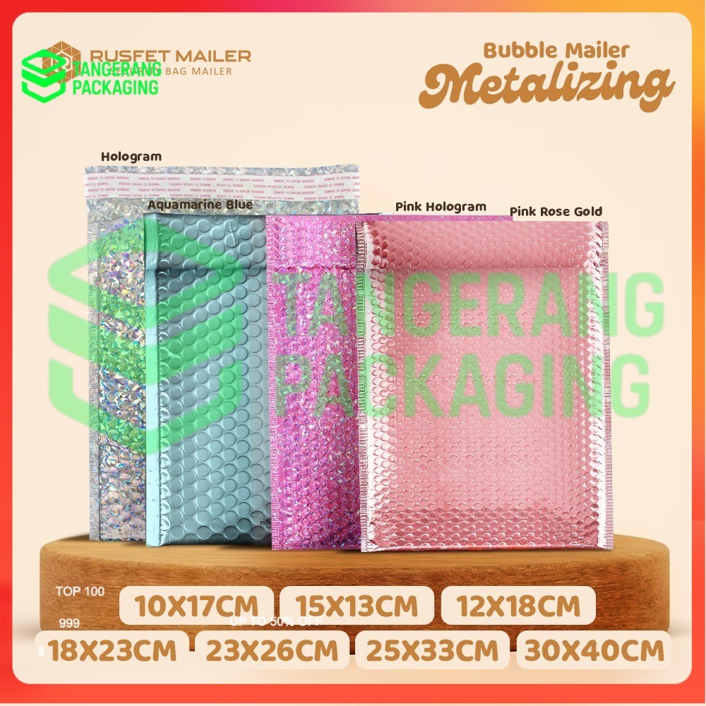 Amplop Bubble Murah | Bubble Mailer Premium | PolyBubble Murah Motif Pink Rose Gold