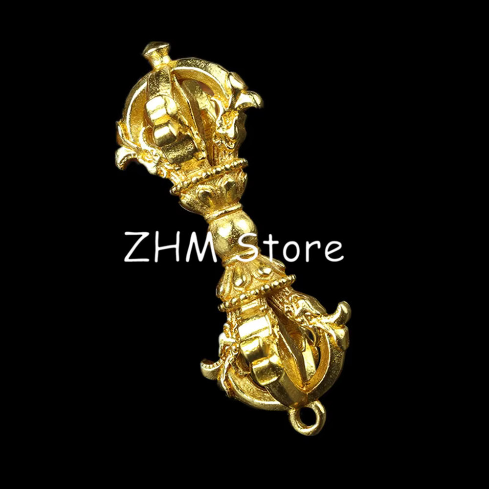Nepal Tranic Pure Copper Gold Buddhist Tailsman ,Tibetan Supplies Vajra Pent,Best Gifts as Mascot