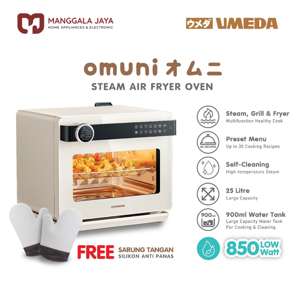 Umeda Omuni Steam Air Fryer Oven 30 IN 1 - Oven Listrik Serbaguna