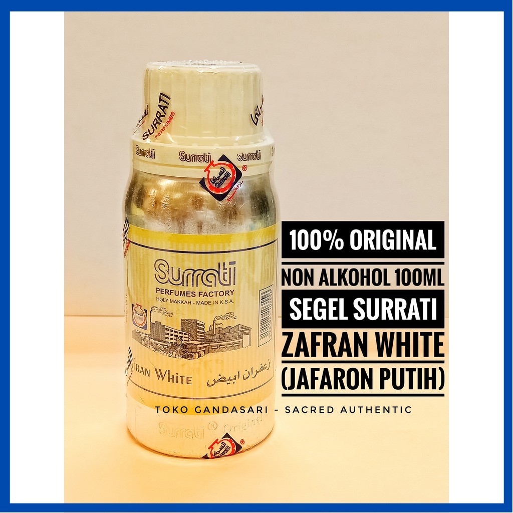 Bibit Parfum Minyak Wangi 100ml SEGEL Surrati Zafran White (Jafaron Putih) (ori)