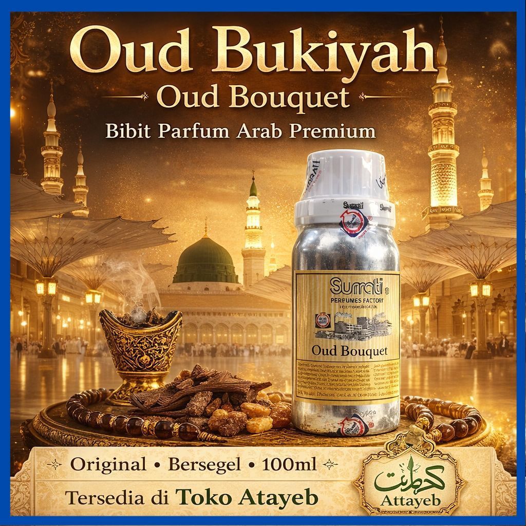 Oud Bukiyah Bibit Parfum Oud Bouquet Surrati Original 100ml Bersegel (ori)