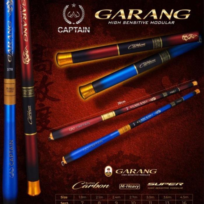 Joran Pancing Tegek Ros Pendek Carbon Captain Garang Medium Heavy Action Jig - 180