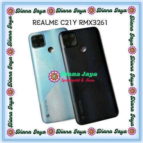 Backdoor / Casing Belakang Realme C21Y RMX3261 / RMX3263 - Hitam