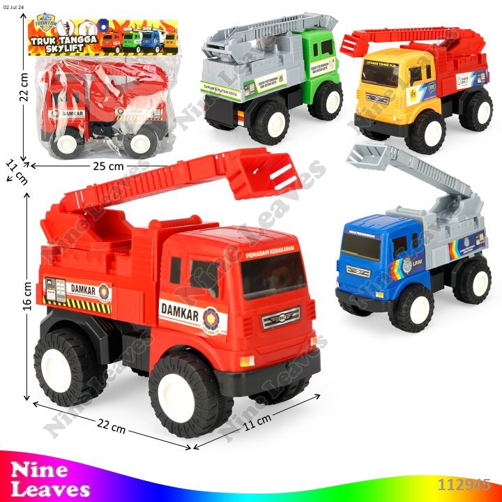 Mainan Anak Truk Turntable Ladder F/W 20 cm Truk Tangga Skylift