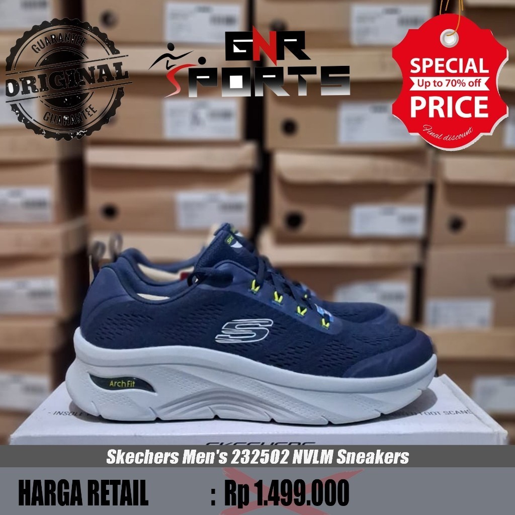Sepatu Skechers D'lux Arch Fit Sunmer 232502 NVLM Sneakers Original 100%