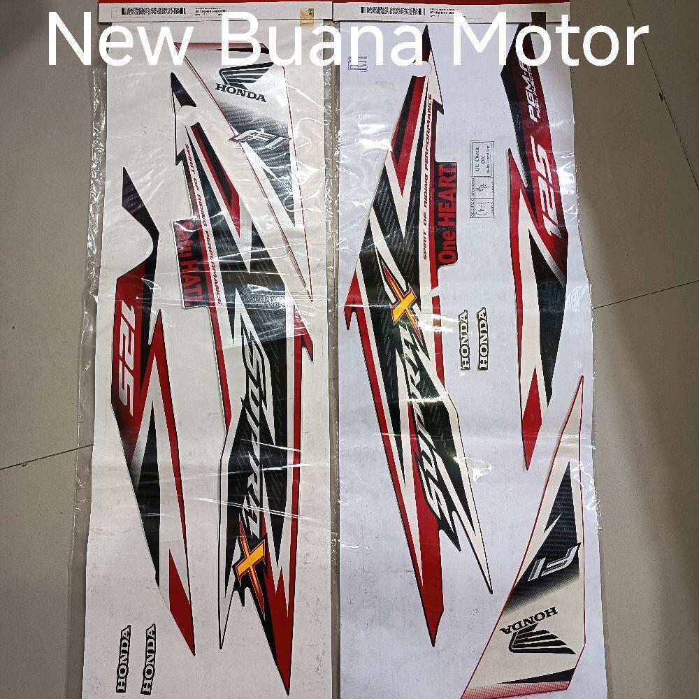 Stiker Sticker Striping Body New Supra X 125 Fi Hitam Merah 871X0K41N00ZBL 871X0K41N00ZBR