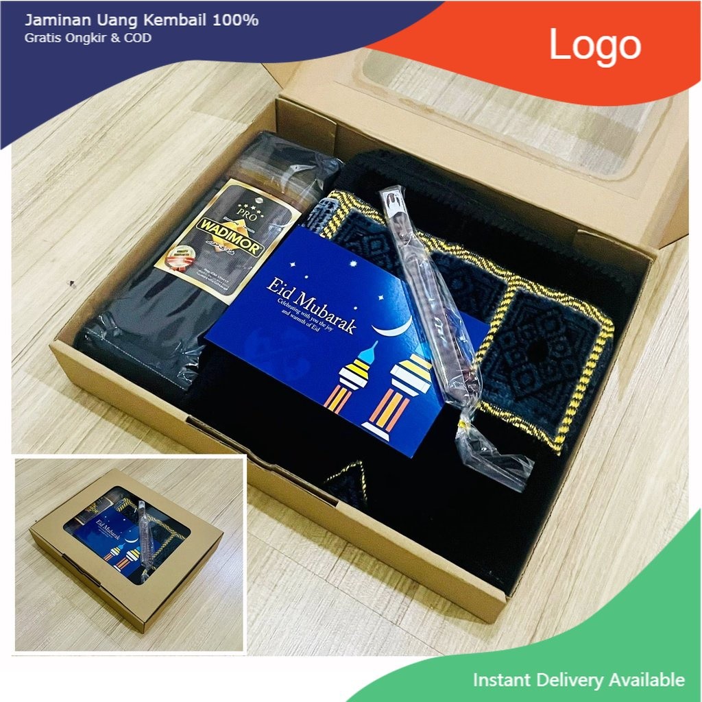 (Syar'i marketshop) PAKET KOMPLIT HAMPERS SARUNG TENUN WADIMOR DAN SAJADAH TURKI BLUDRU TEBAL, FREE 