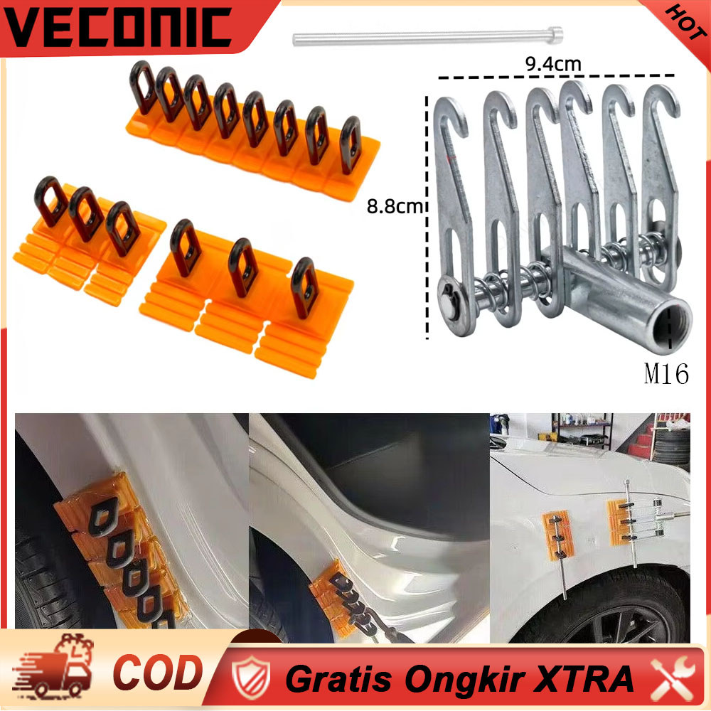 Set Alat Perbaikan Penyok Mobil PDR Tanpa Cat Hook Penarik Lem Tabs Alat Hapus Penyok Body Mobil Ora