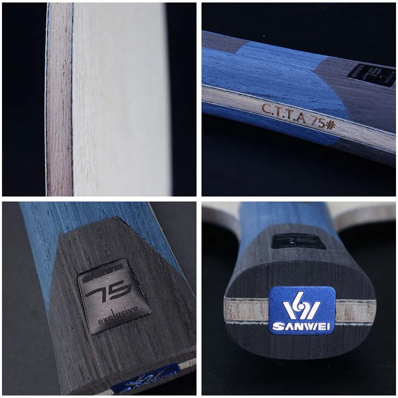 SANWEI 75 ALC Table Tennis Blade Professional 5 Wood 2 Outer ALC Carbon Ping Pong Blade with Origina