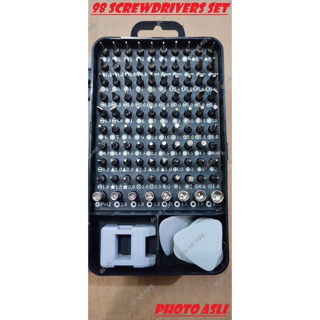 Obeng 115 in 1 Hp full set Obeng Service Komputer Laptop Hp Service - Obeng 115 in 1