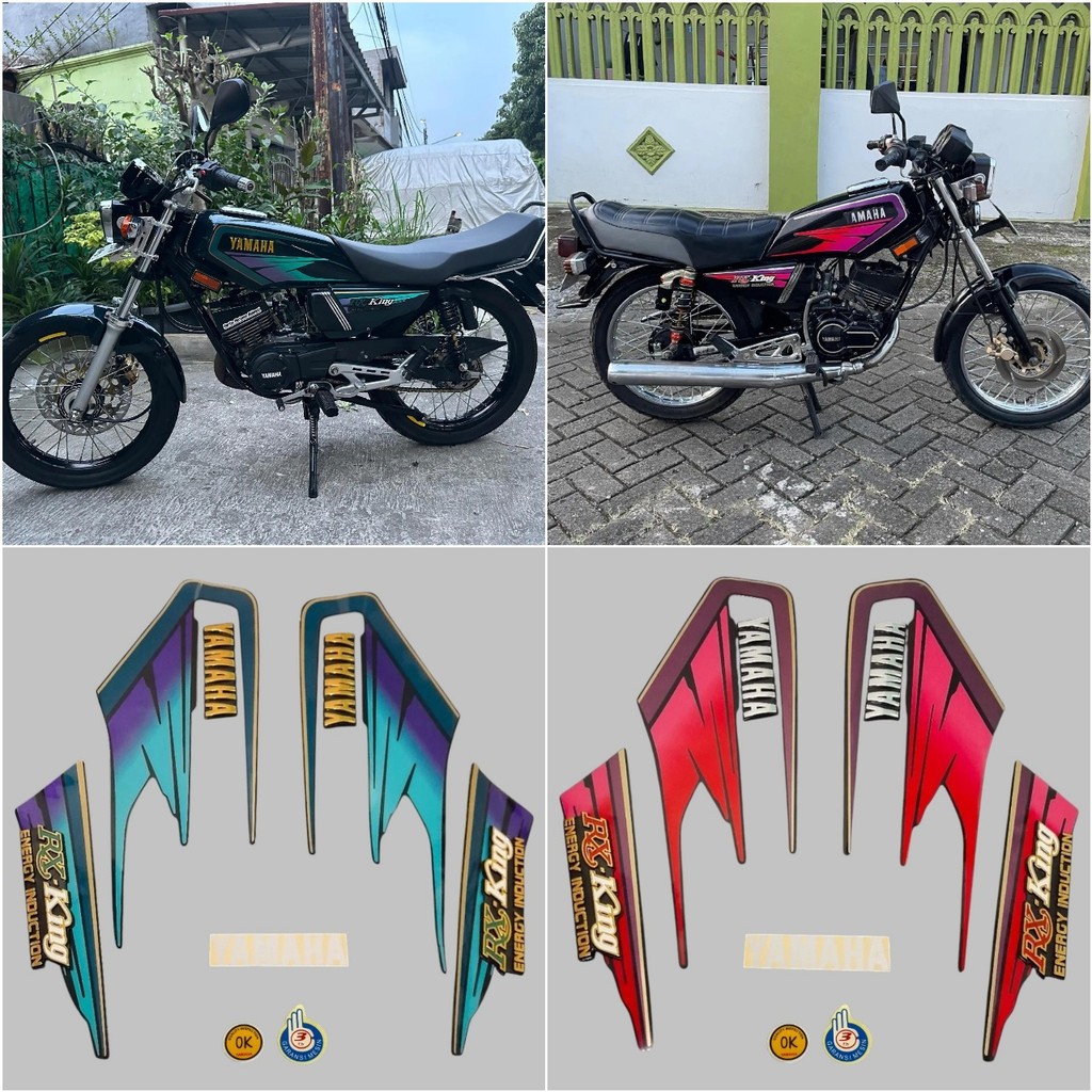 STRIPING STICKER Yamaha LIS RX KING MASTRER 1995 SET EMBLEM  PREMIUM QUALITY Berkualitas