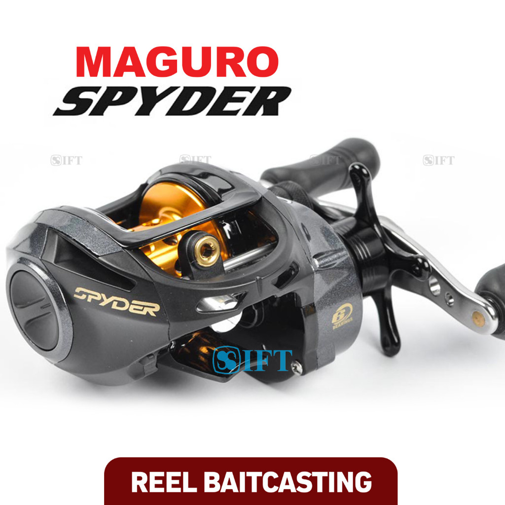 Reel BC MAGURO SPYDER 101SH | Handle Kiri | Bait Casting Silver | SM Tower
