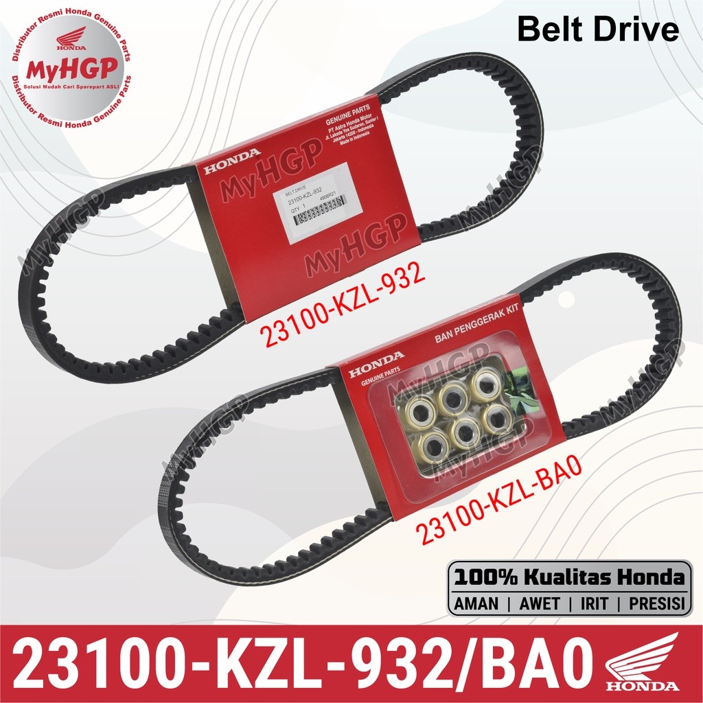 VBelt BeAT Scoopy Vario 110 FI Stater Kasar Set / Only Dengan / Tanpa Roller 23100-KZL-930 23100-KZL