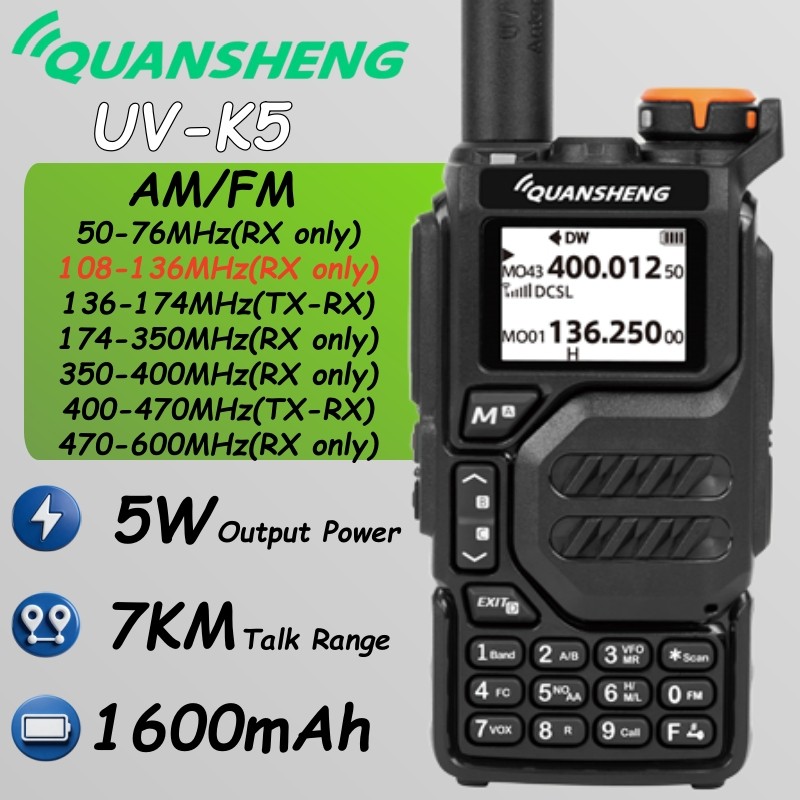 Quansheng Uv K5 Quansheng Walkie Talkie Quansheng K5 Wireless Set Walkie Talkie Long Range For Hunti