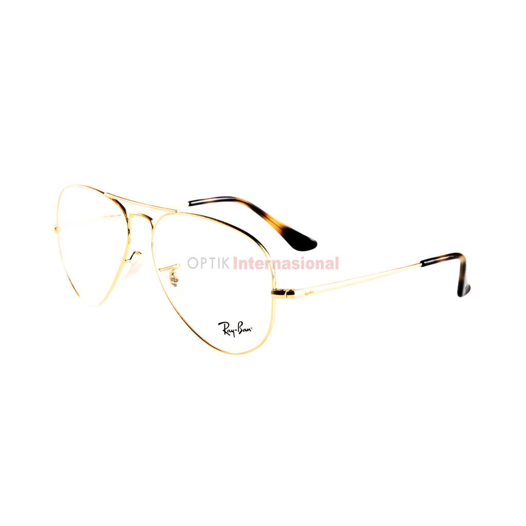 RAYBAN RB6489 C2500 Kacamata Shiny Gold Original Frame Aviator Metal