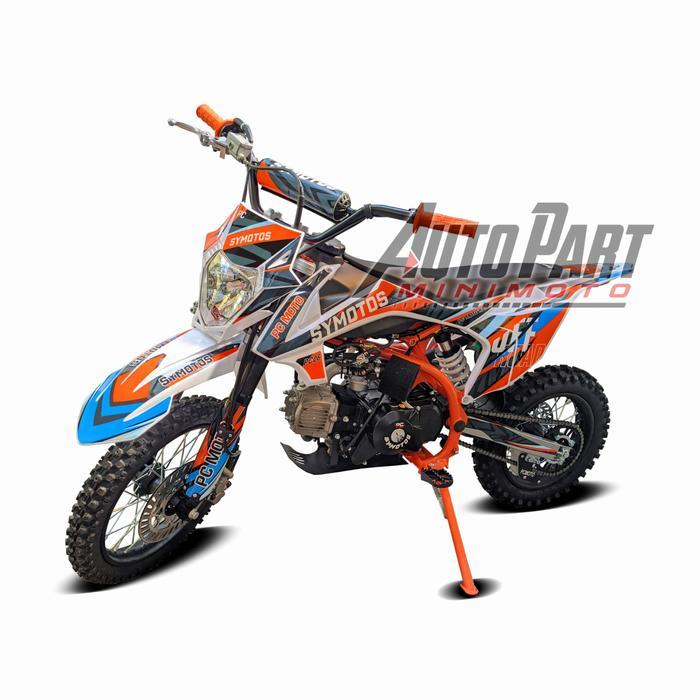Motor Mini Trail 110cc Automatic Ring 12-14 Mesin 4Tak + Lampu Depan - Orange