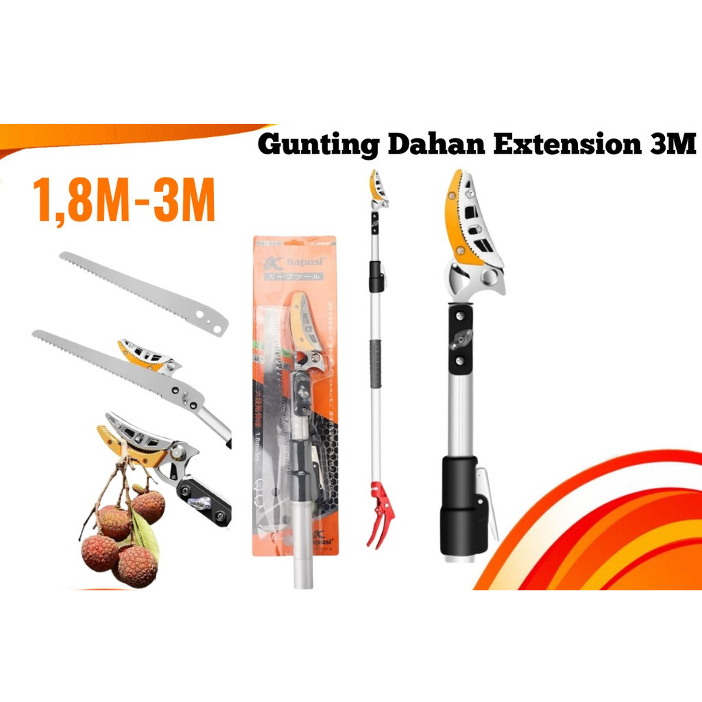 COD Kapusi Gunting Dahan Extension 3M Gunting Dahan Panjang 3M