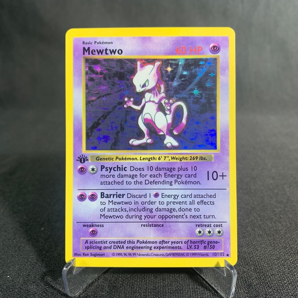 Mew Mewtwo Pokemon Cards Shining Mewtwo Holographic Mew Ex GX VMX Hobbies Rare Collection Battle Car